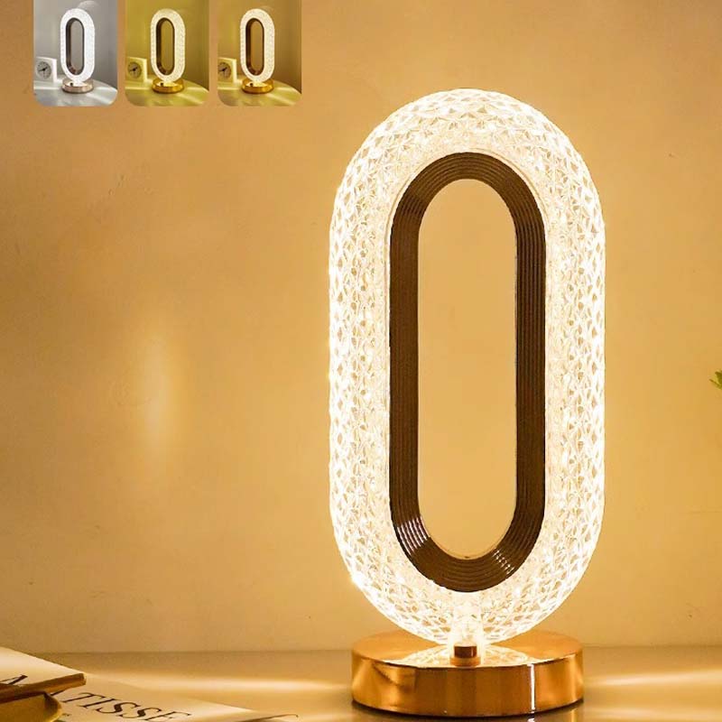 Table Lamp Modern Crystal Ambiance Night Light